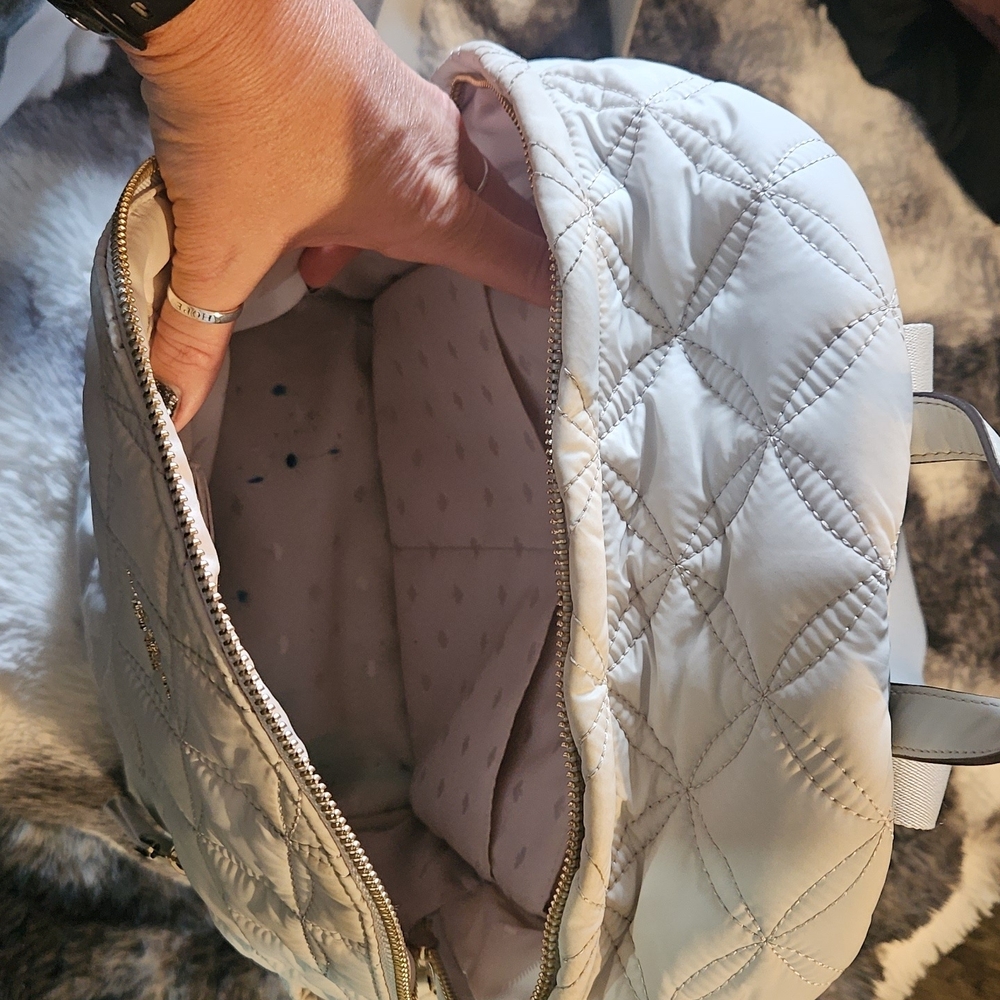 Kate Spade Quilted Cream Backpack - Picture 2 of 4